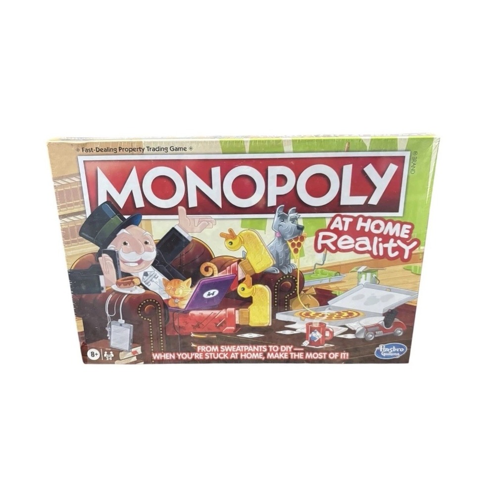 NIB Monopoly‎ At Home Reality Edition Board Game 2021 Hasbro Gaming New Sealed